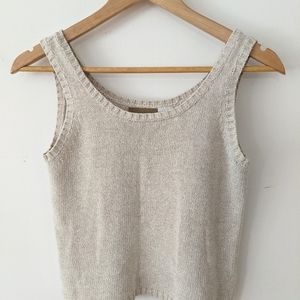 Vintage vibes! 90s Y2K Cropped Sweater Tank S/XS